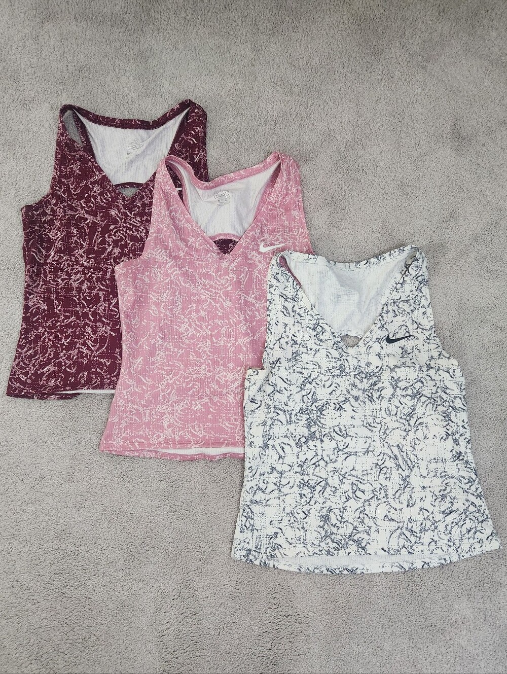 Nike | Dri-Fit Tanks with Cut out on the back, Set of 3, Size Extra-Small